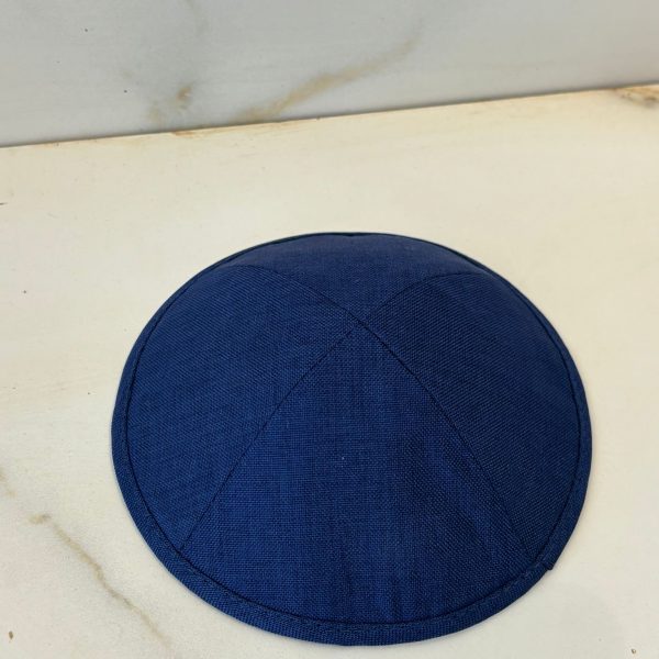 קטיפה בד פשתן צבע כחול